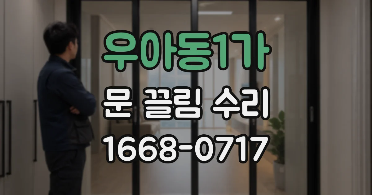 우아동1가 문 끌림 수리
