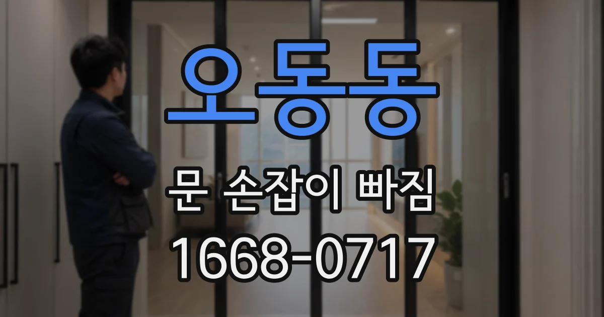 오동동 문 손잡이 빠짐