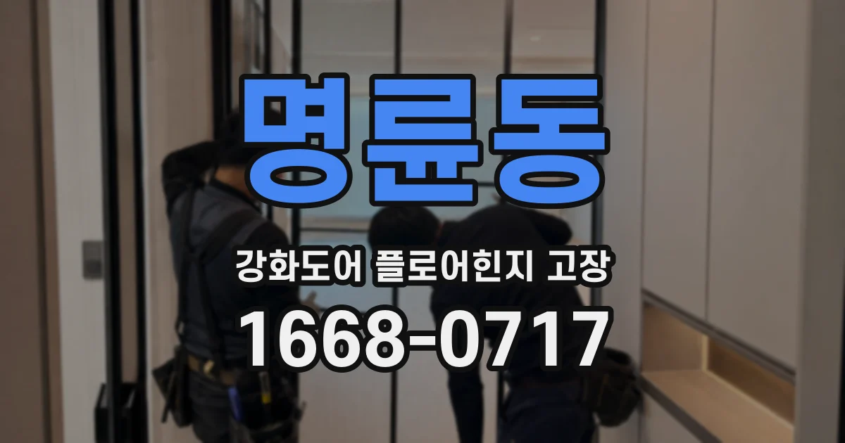 명륜동 강화도어 플로어힌지 고장