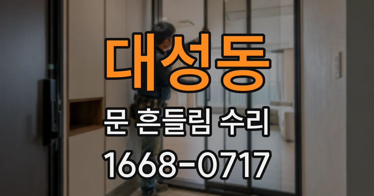 대성동 문 흔들림 수리