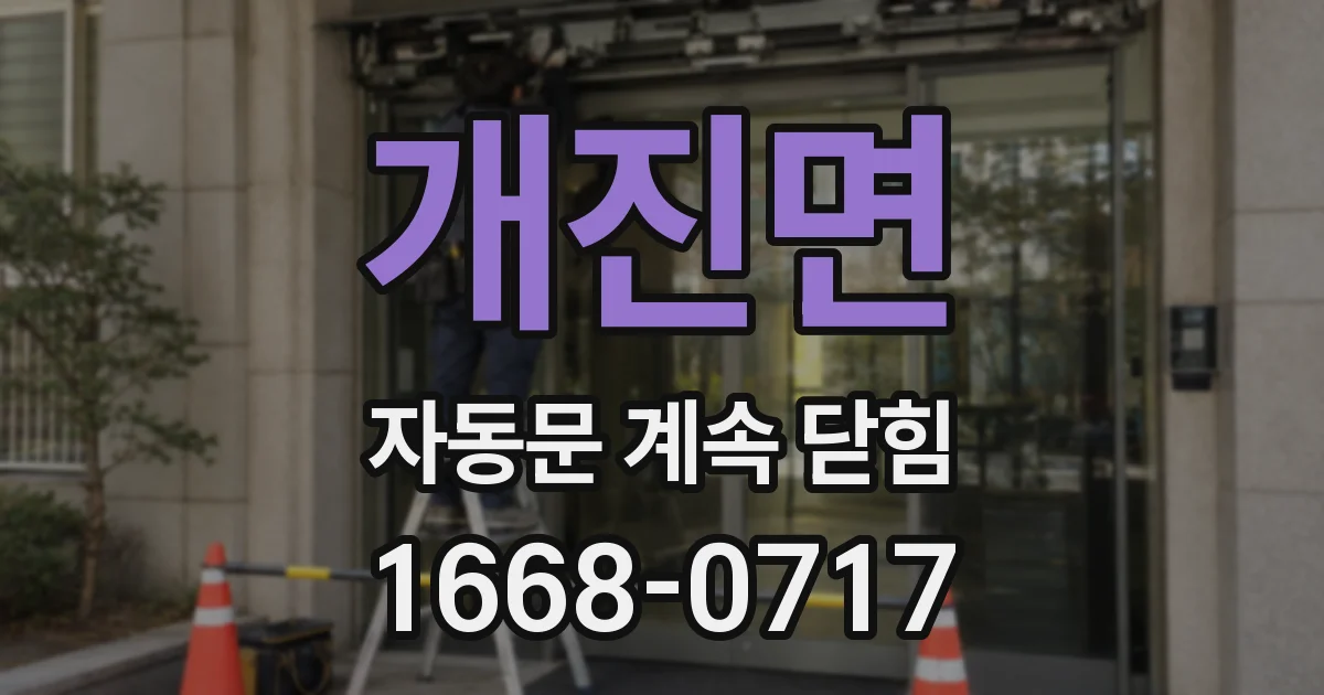 개진면 자동문 계속 닫힘