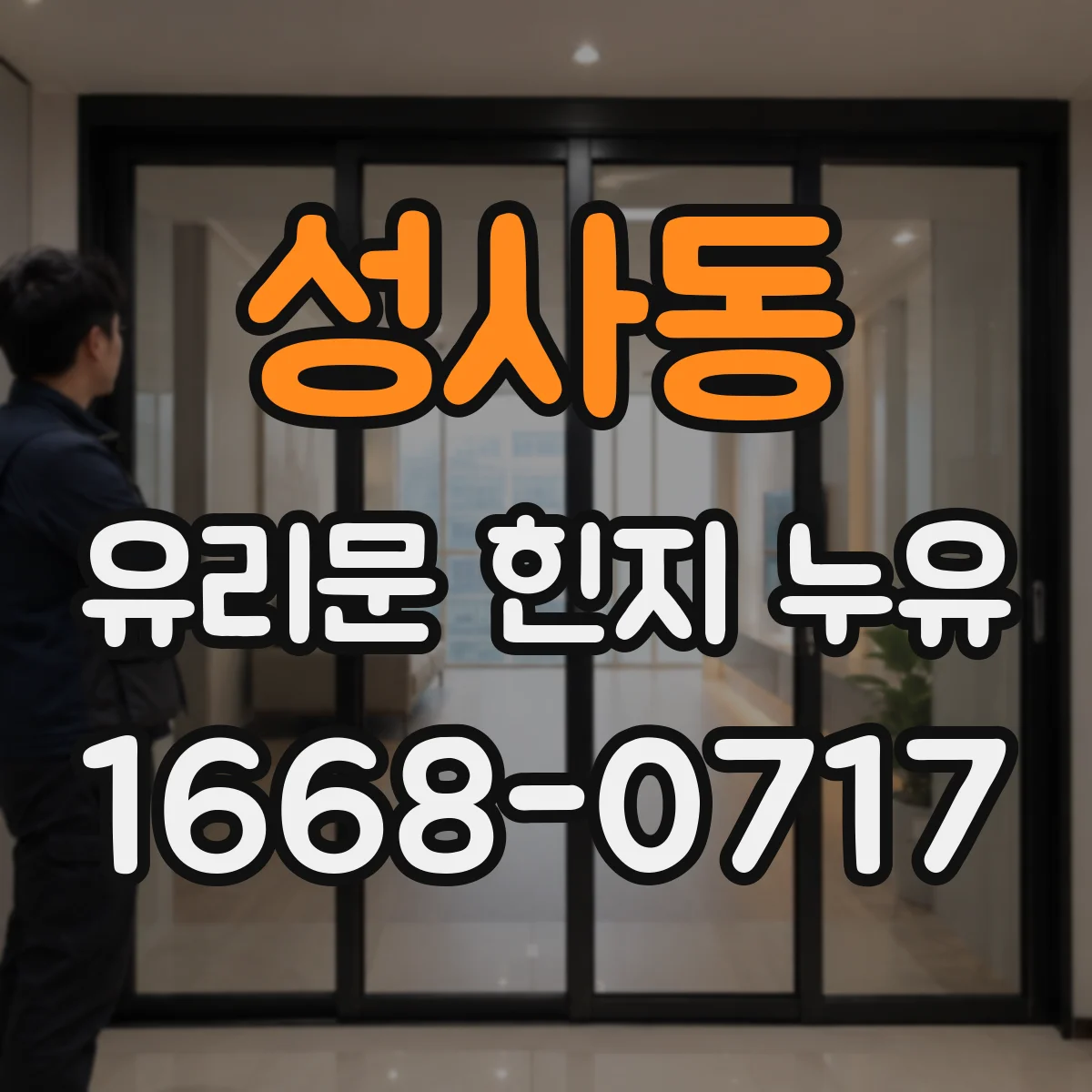 성사동 유리문 힌지 누유
