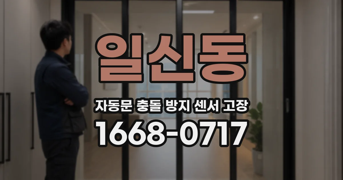 일신동 자동문 충돌 방지 센서 고장