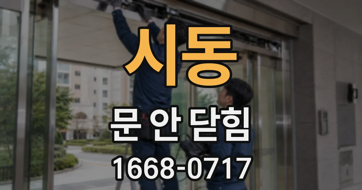 시동 문 안 닫힘