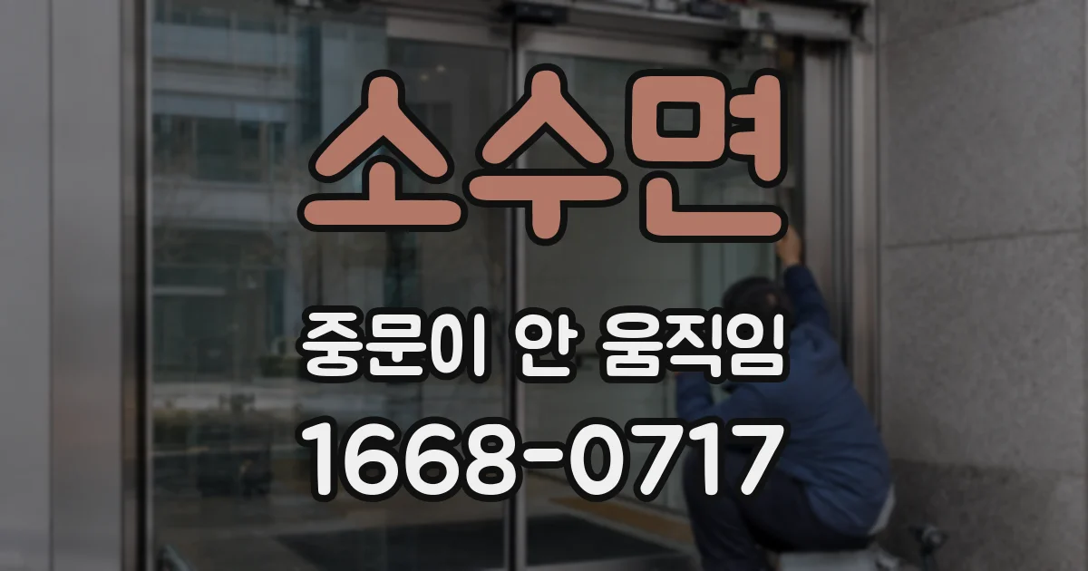 소수면 중문이 안 움직임