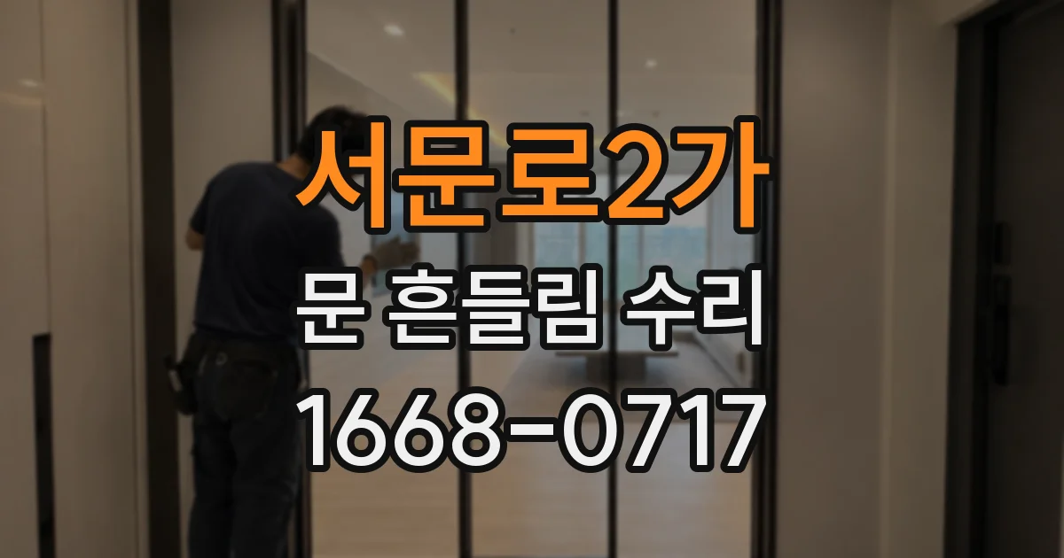 서문로2가 문 흔들림 수리