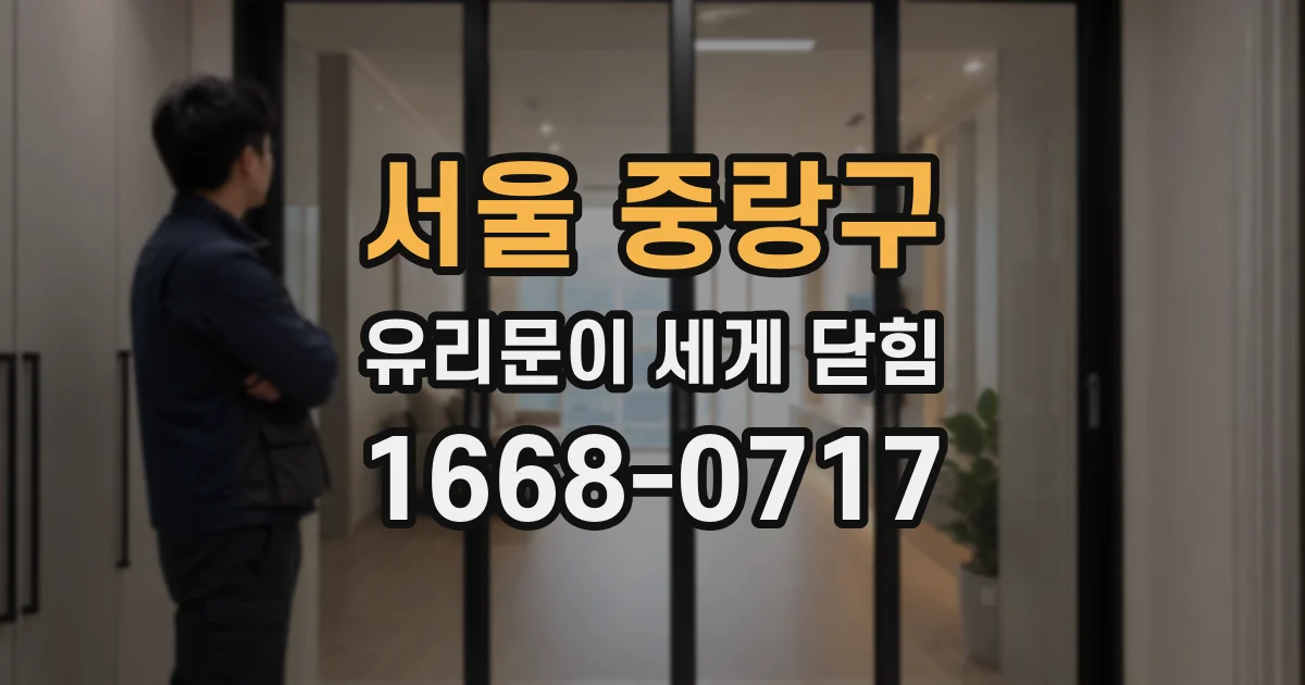 서울 중랑구 유리문이 세게 닫힘