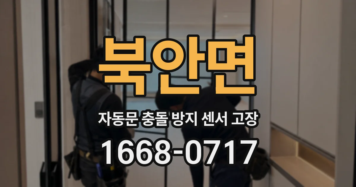 북안면 자동문 충돌 방지 센서 고장