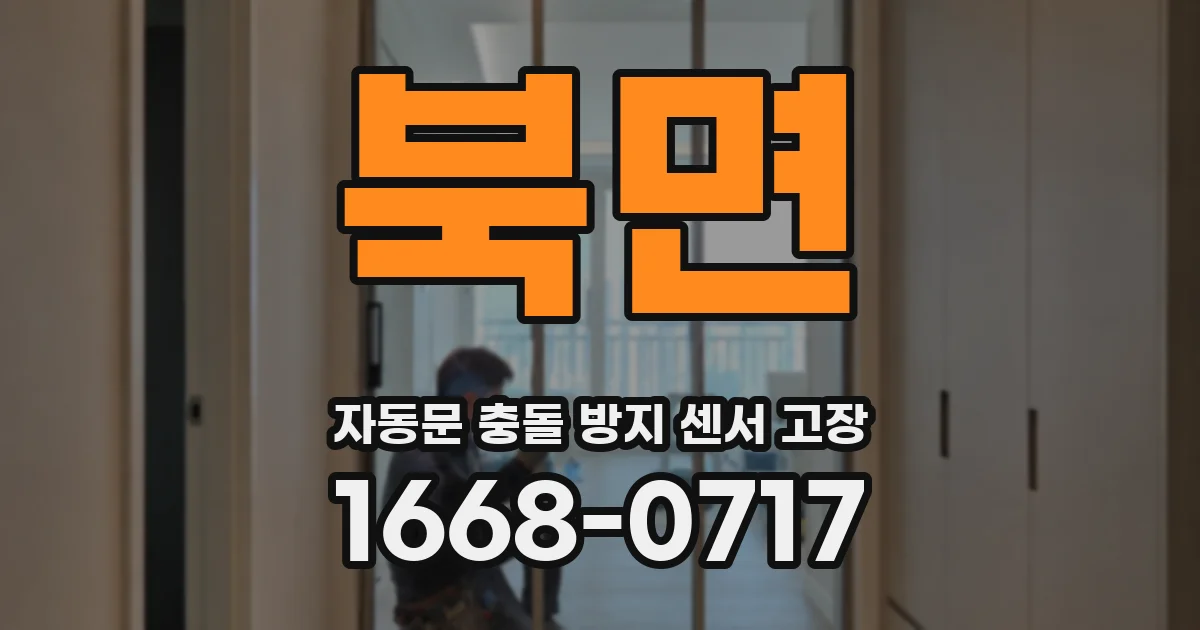 북면 자동문 충돌 방지 센서 고장