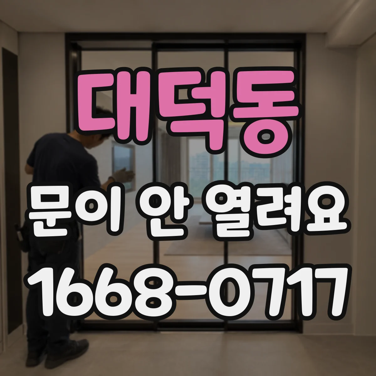 대덕동 문이 안 열려요