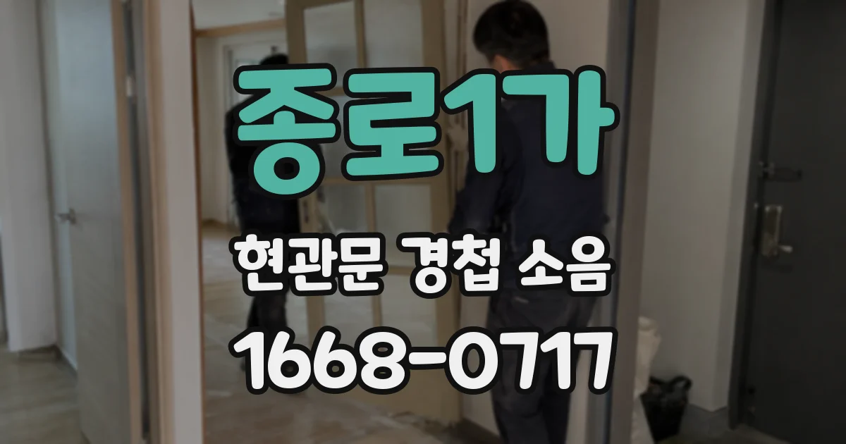 종로1가 현관문 경첩 소음