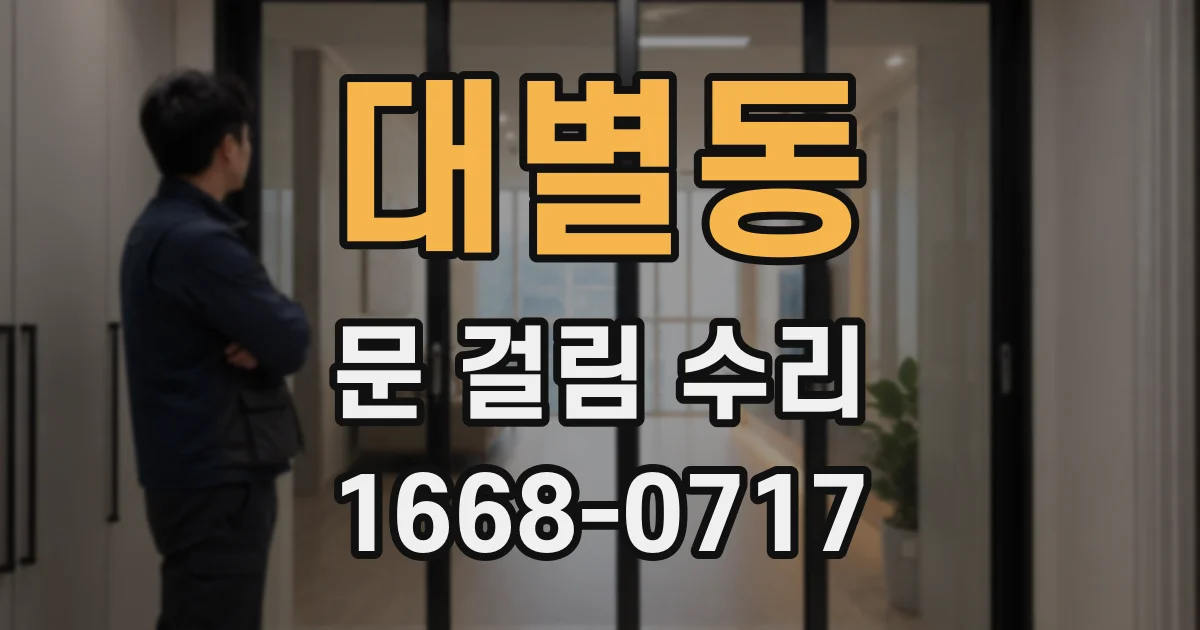 대별동 문 걸림 수리