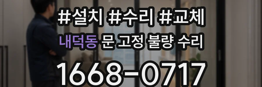 내덕동 문 고정 불량 수리