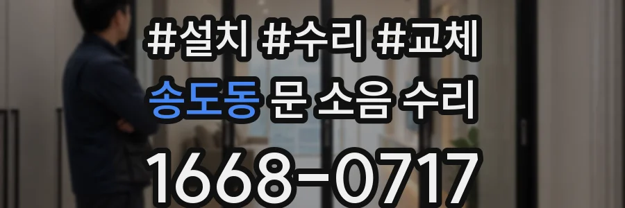 송도동 문 소음 수리
