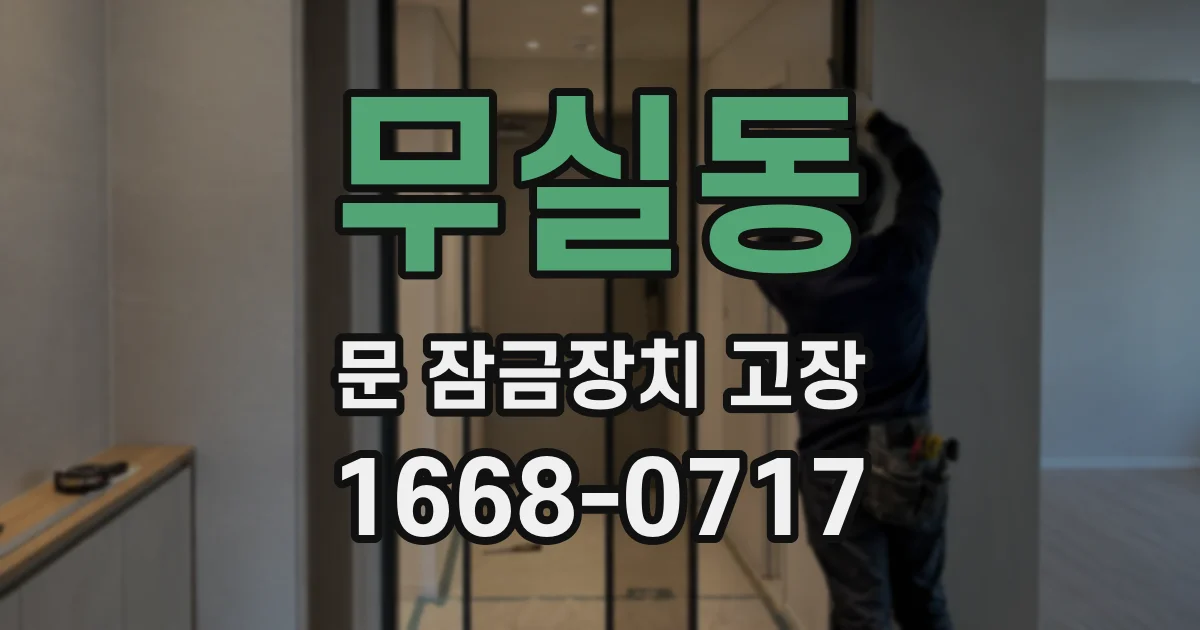 무실동 문 잠금장치 고장