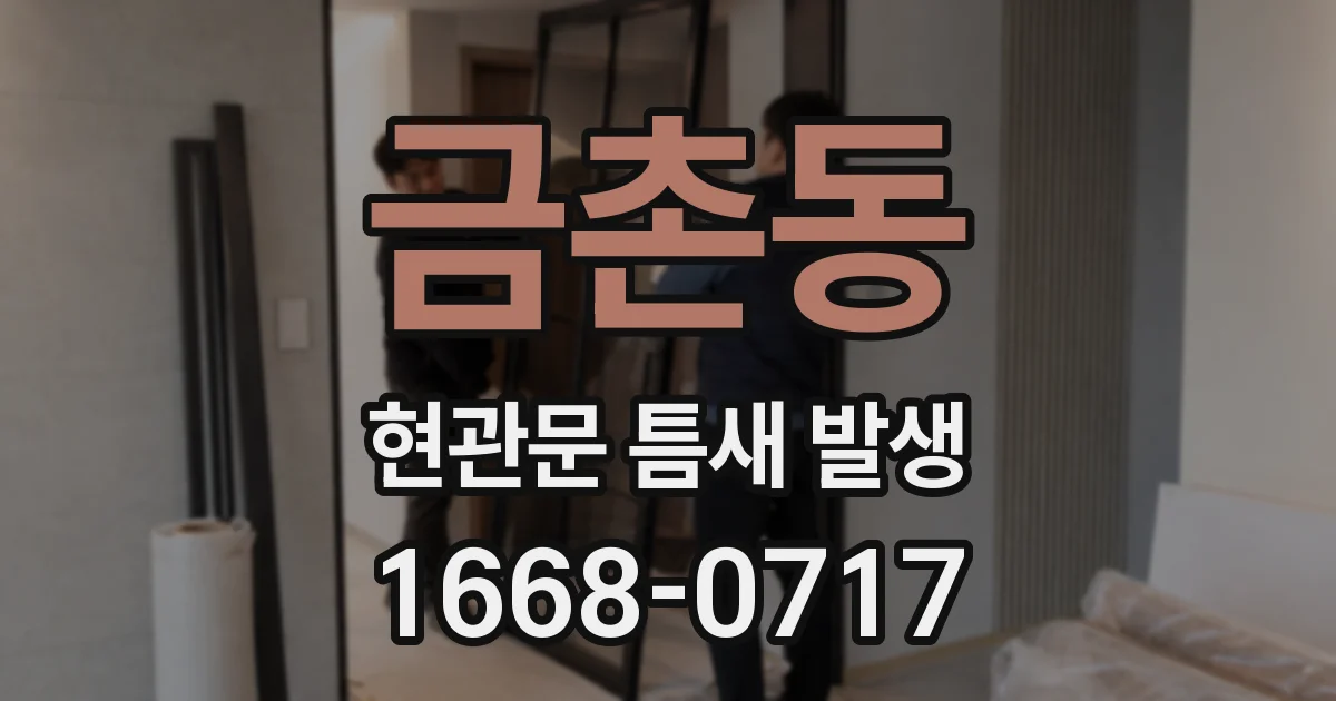 금촌동 현관문 틈새 발생