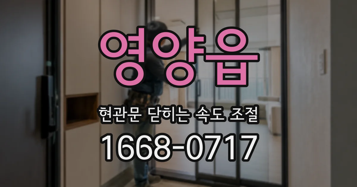 영양읍 현관문 닫히는 속도 조절