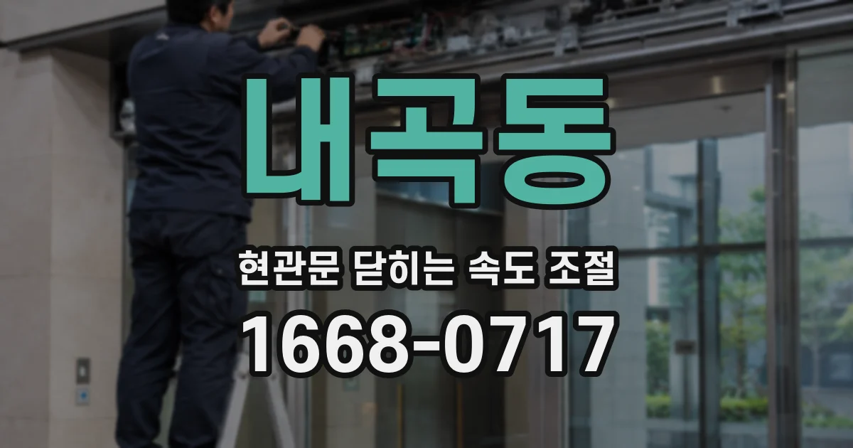 내곡동 현관문 닫히는 속도 조절