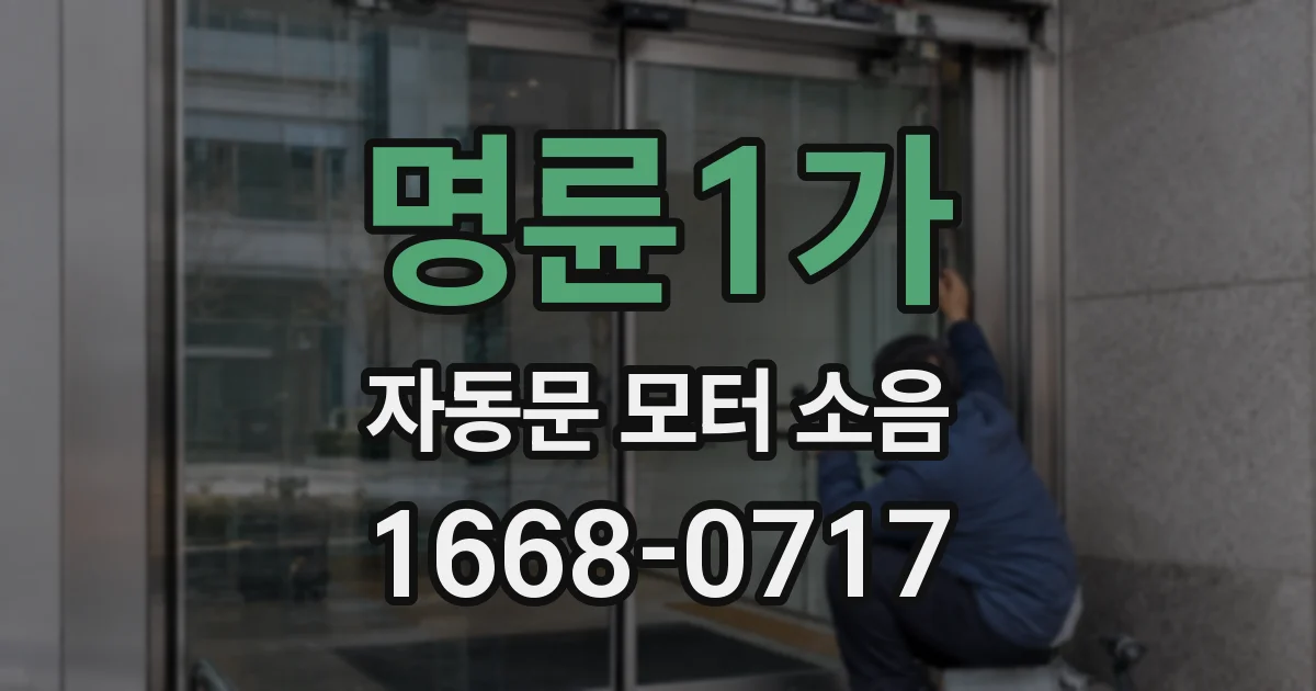 명륜1가 자동문 모터 소음