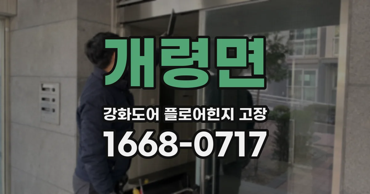 개령면 강화도어 플로어힌지 고장