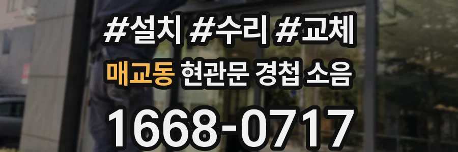 매교동 현관문 경첩 소음