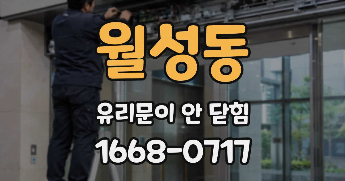 월성동 유리문이 안 닫힘