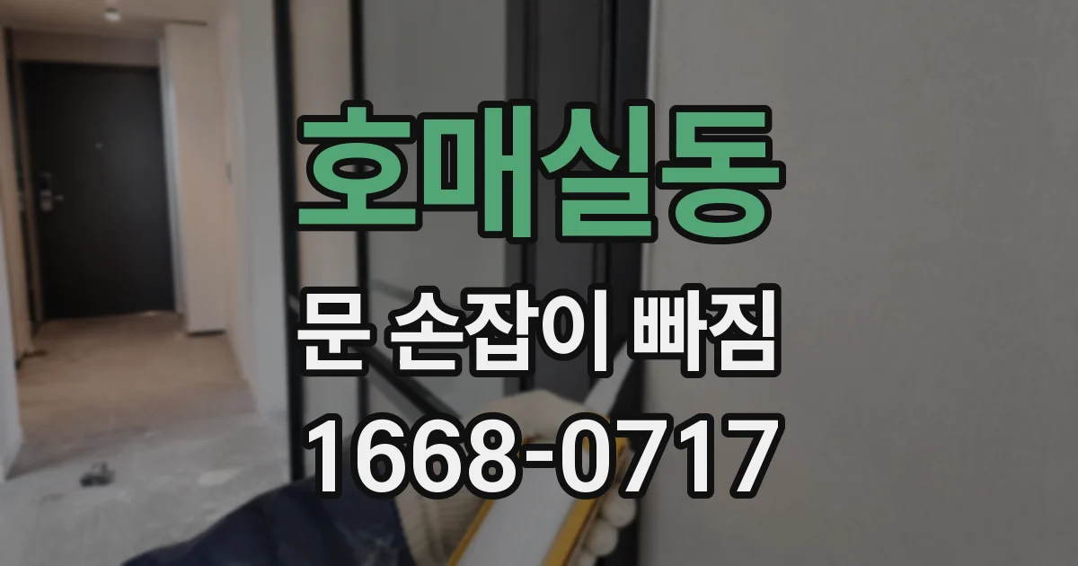호매실동 문 손잡이 빠짐