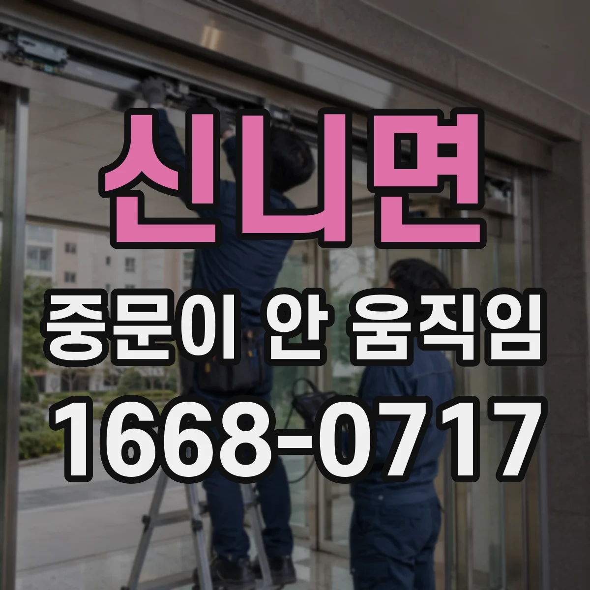 신니면 중문이 안 움직임