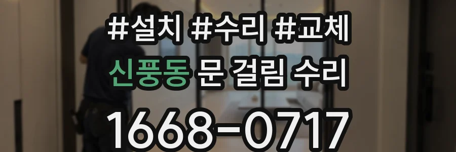 신풍동 문 걸림 수리