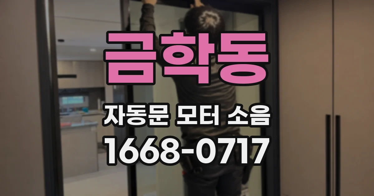 금학동 자동문 모터 소음