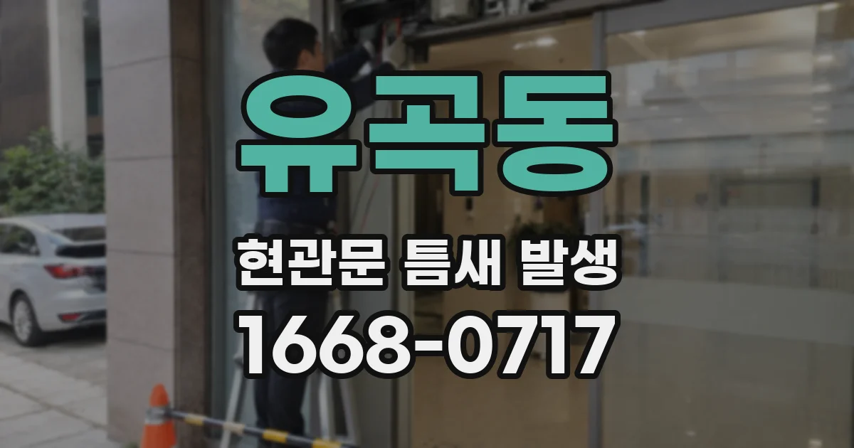 유곡동 현관문 틈새 발생