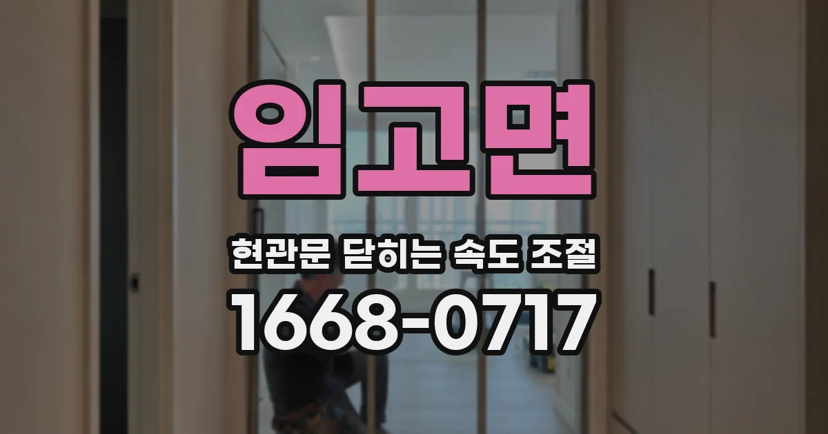 임고면 현관문 닫히는 속도 조절