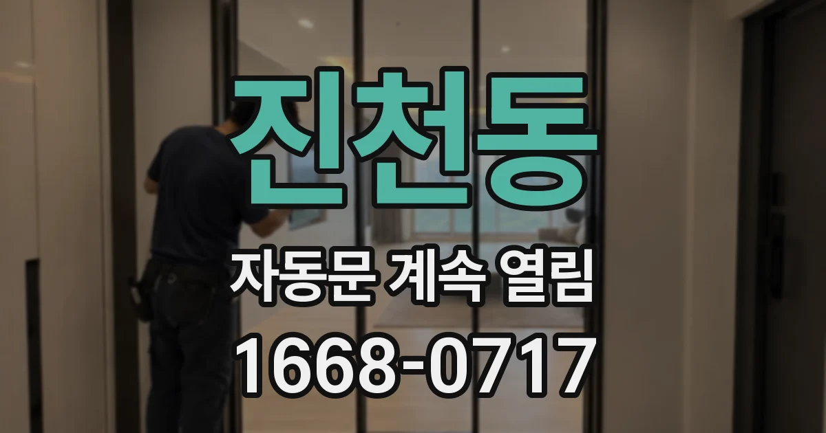 진천동 자동문 계속 열림