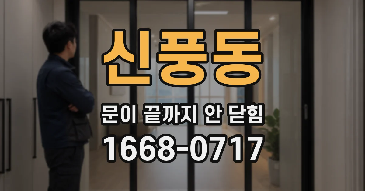 신풍동 문이 끝까지 안 닫힘