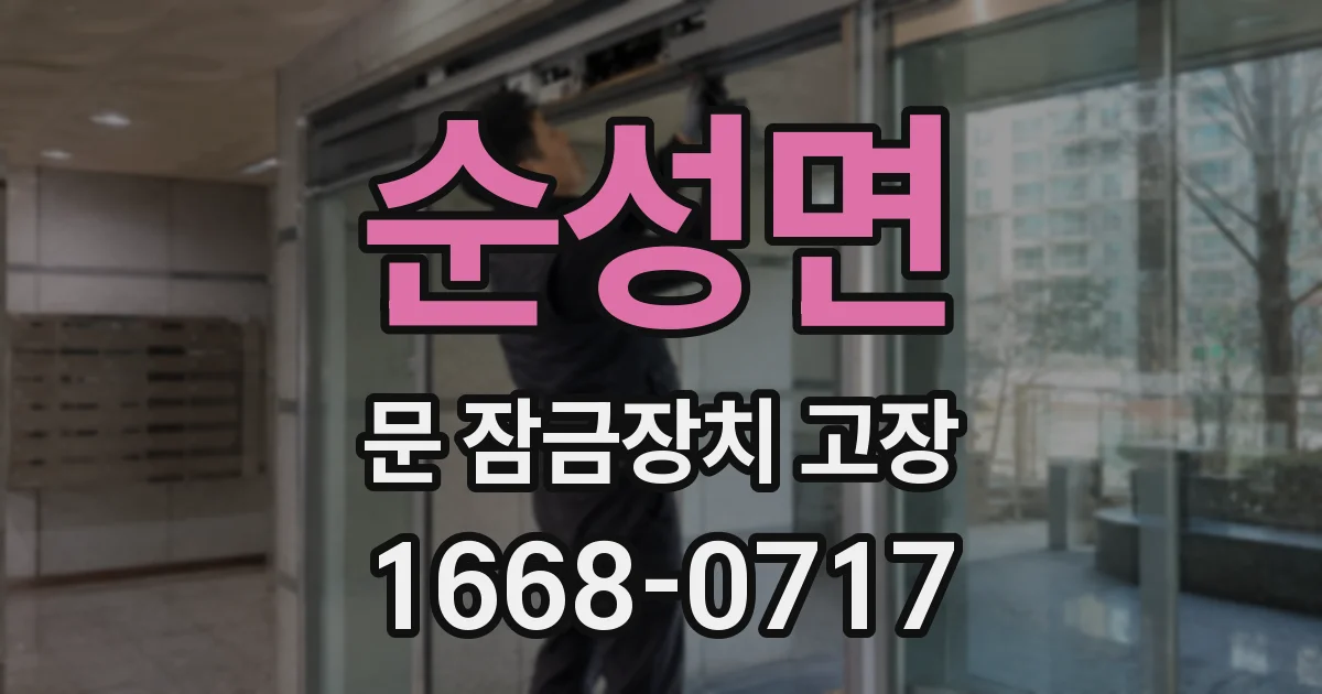 순성면 문 잠금장치 고장