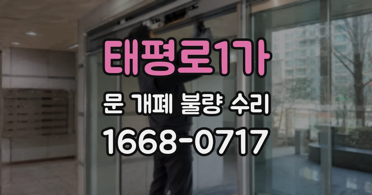 태평로1가 문 개폐 불량 수리