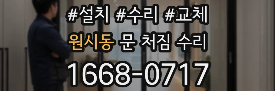 원시동 문 처짐 수리