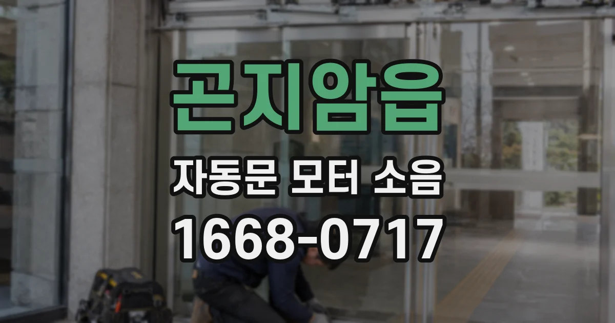 곤지암읍 자동문 모터 소음