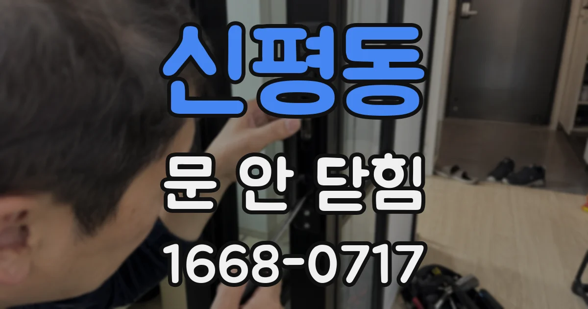 신평동 문 안 닫힘
