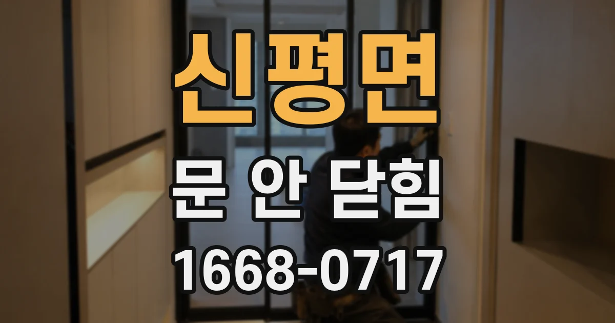 신평면 문 안 닫힘