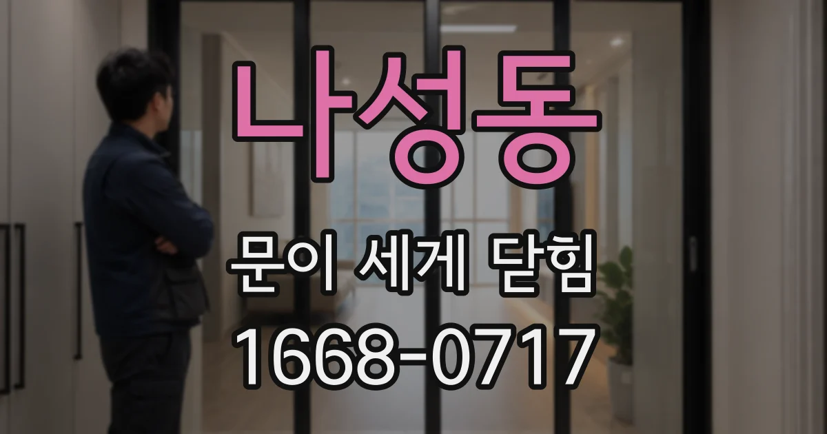 나성동 문이 세게 닫힘