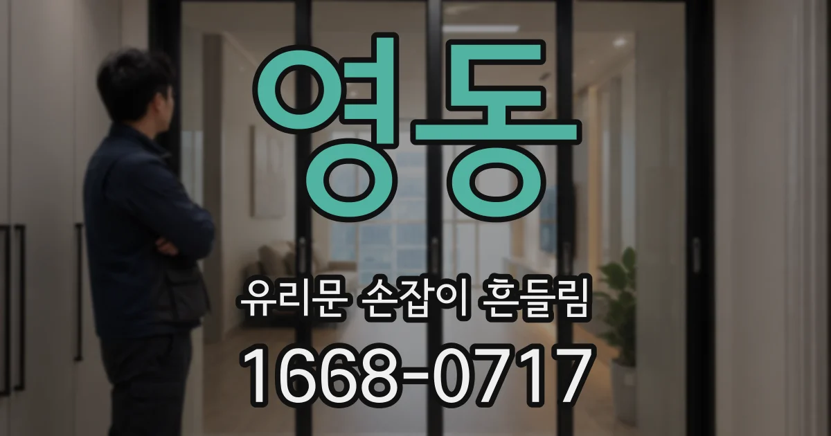 영동 유리문 손잡이 흔들림