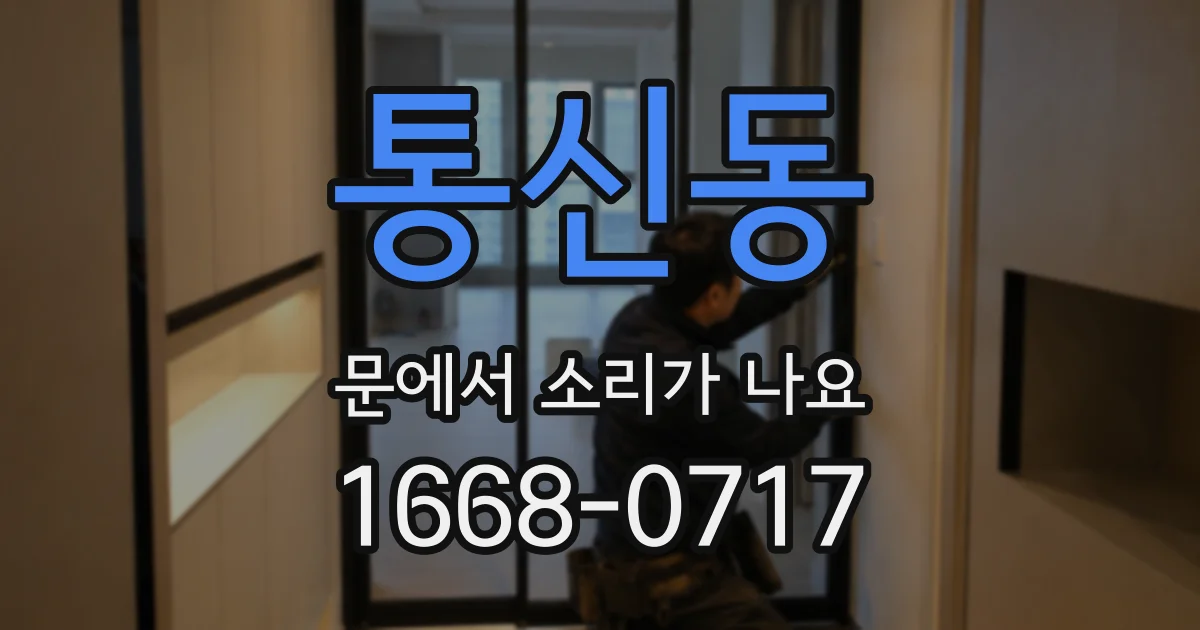 통신동 문에서 소리가 나요