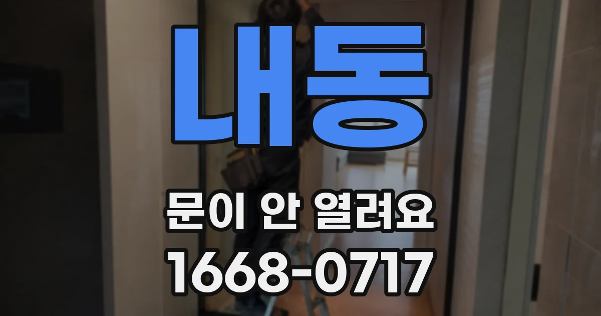 내동 문이 안 열려요