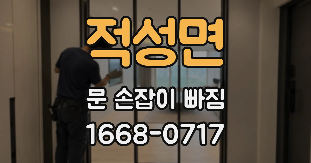 적성면 문 손잡이 빠짐