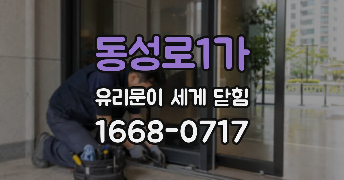 동성로1가 유리문이 세게 닫힘