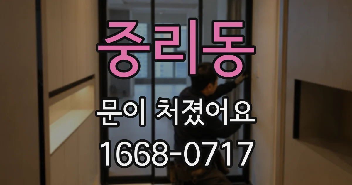 중리동 문이 처졌어요