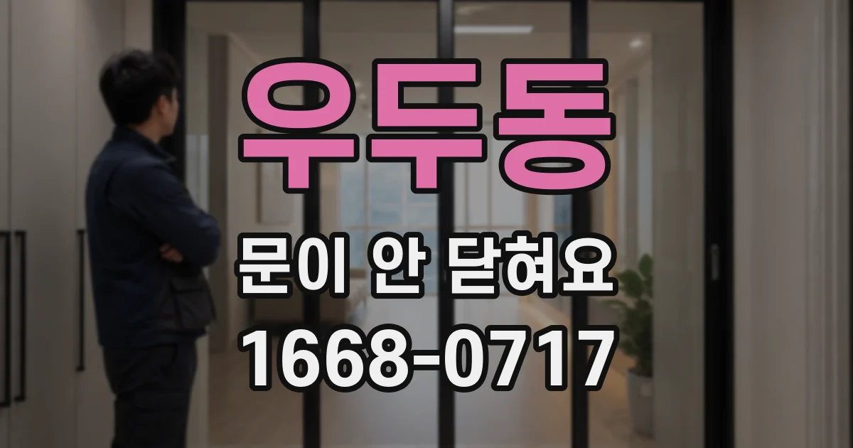 우두동 문이 안 닫혀요