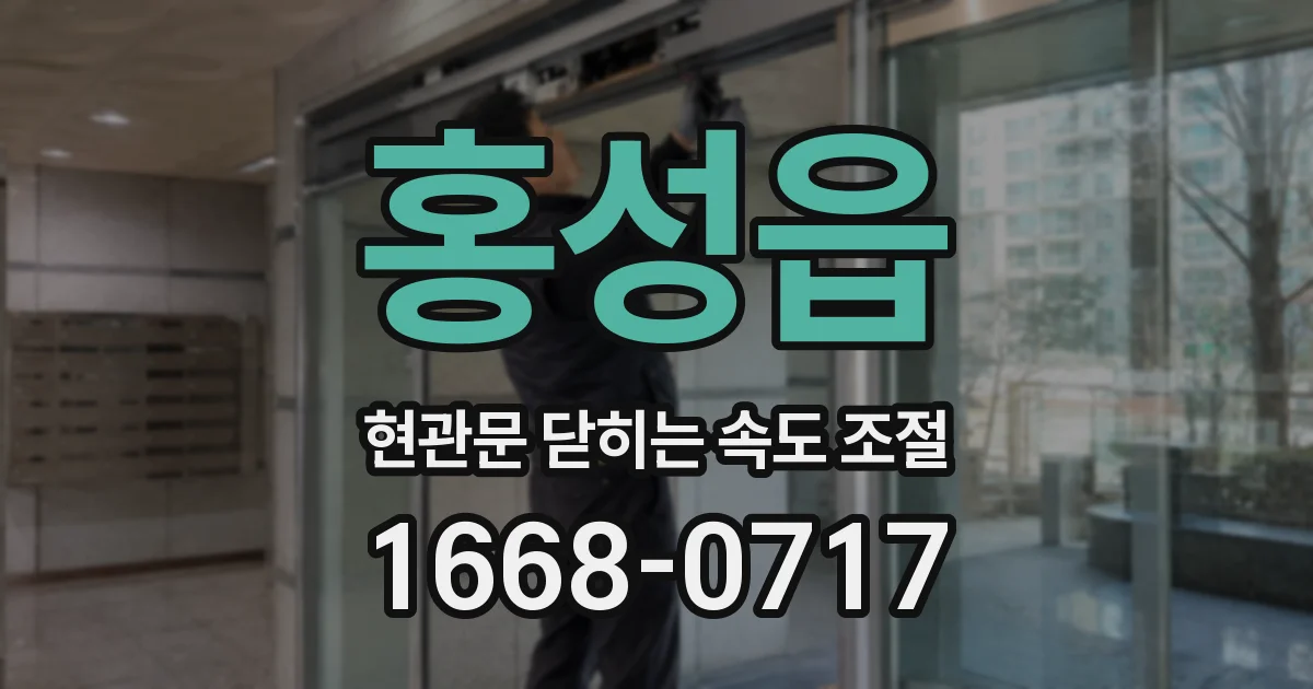홍성읍 현관문 닫히는 속도 조절