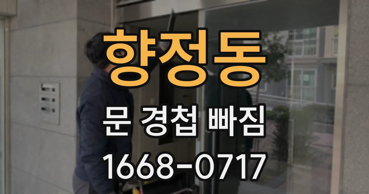 향정동 문 경첩 빠짐